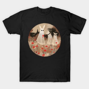 Ghost Bunnies staring contest T-Shirt